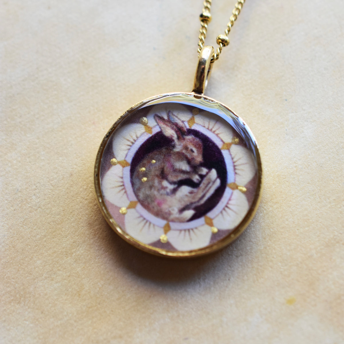 Sleeping Rabbit Necklace