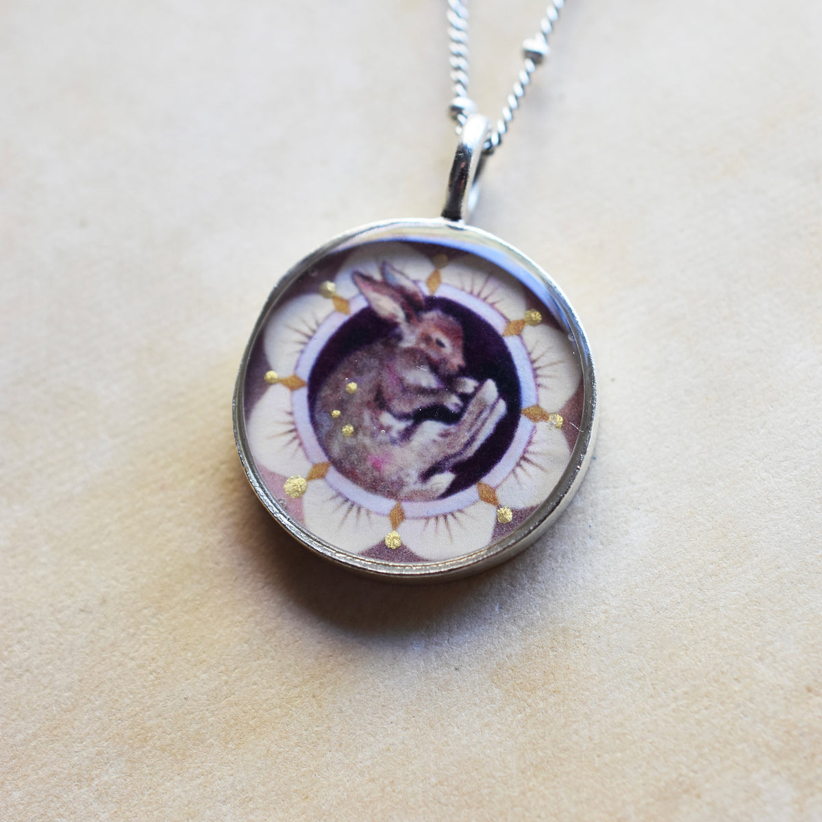 Sleeping Rabbit Necklace