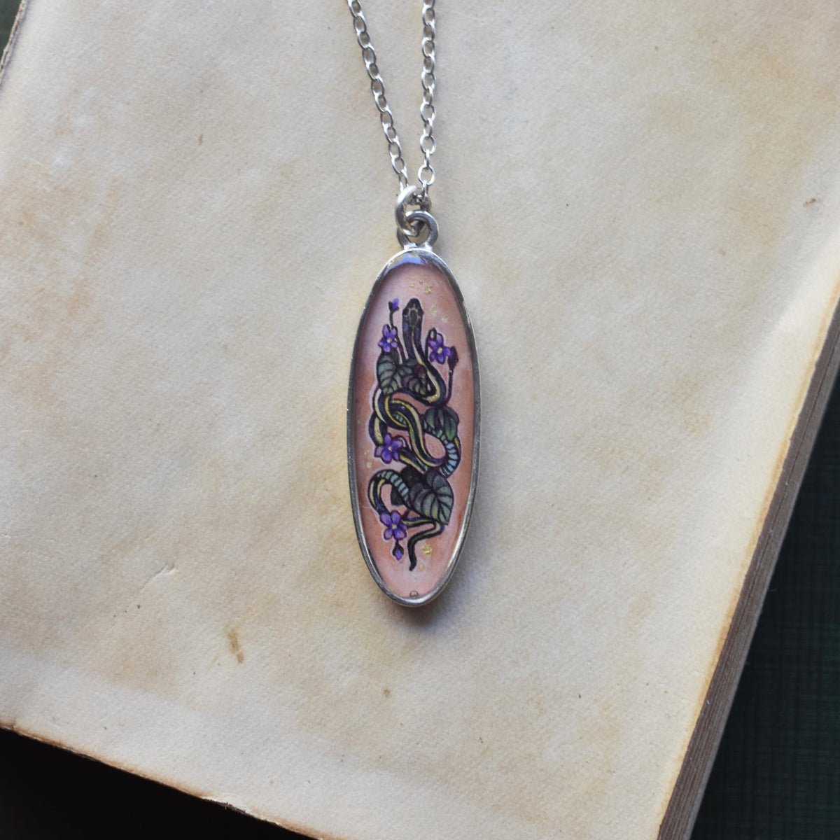 Weaving Through Violets Necklace