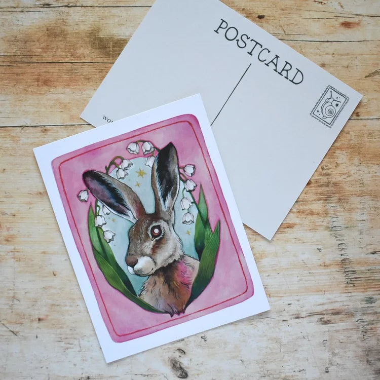 Hare Portrait Postcard