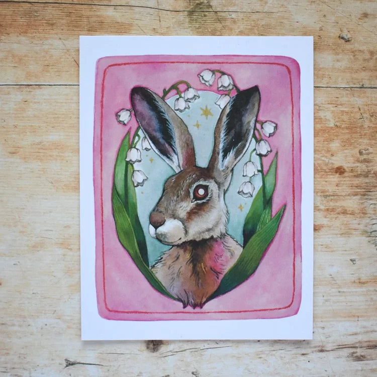 Hare Portrait Postcard