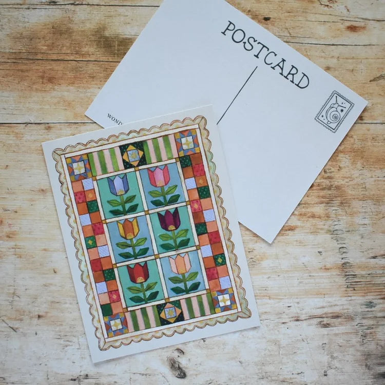 Tulip Quilt Postcard